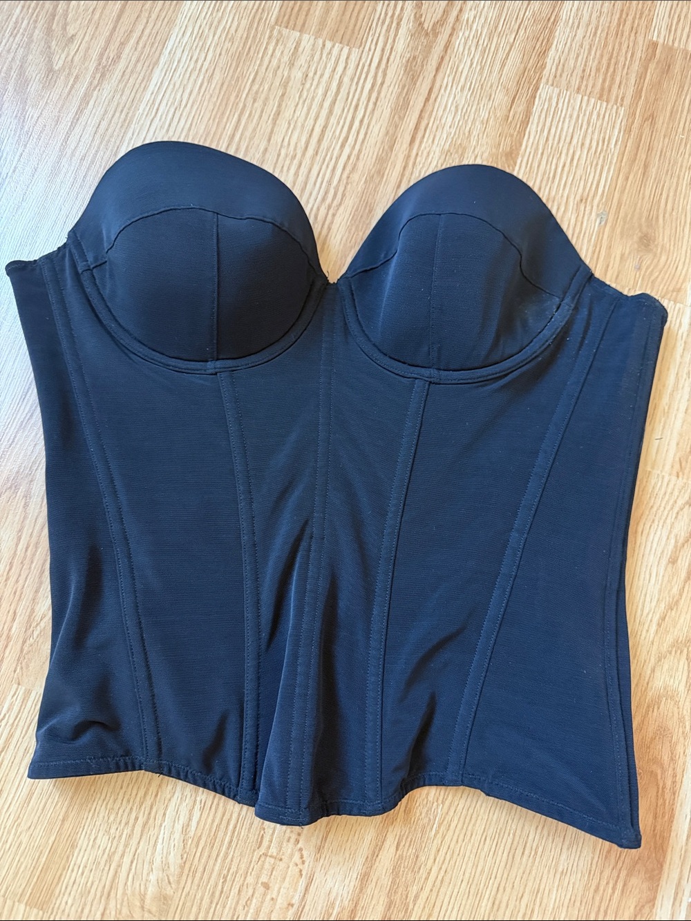 Savage X Fenty Black Strapless Longline Bustier